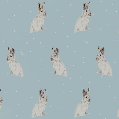 Winter White Hares Wrapping Paper Sheet