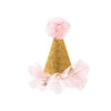 "We Heart Pink" Mini Hat - Gold Glitter with Pink Tulle Party Supplies - Talking Tables - Putti Fine Furnishings Toronto Canada - 1