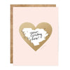 Inklings Paperie - Pink & Gold Heart Scratch-off Card