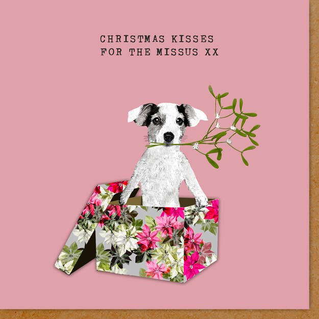 "Christmas Kisses for the Missus XX" Greeting Card  | Putti Christmas Celebrations 