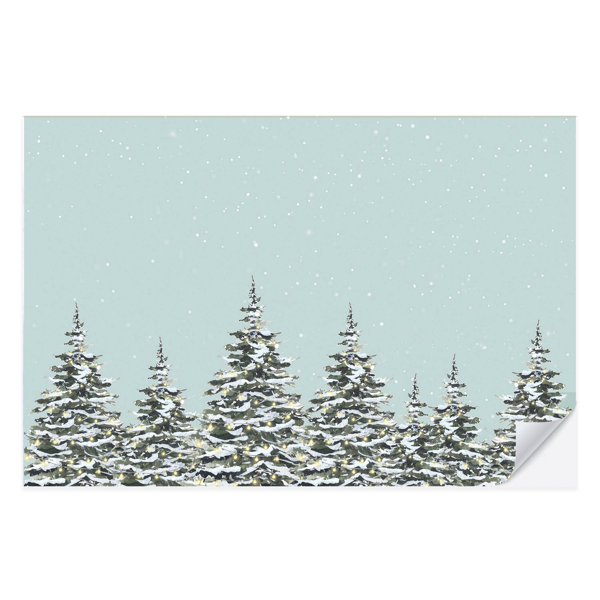 Snowy Trees Paper Placemat Pad