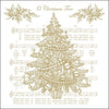 O Christmas Tree Gold Paper Napkin - Lunch