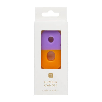 Multicolor Number Candle - Eight | Putti Celebrations Canada