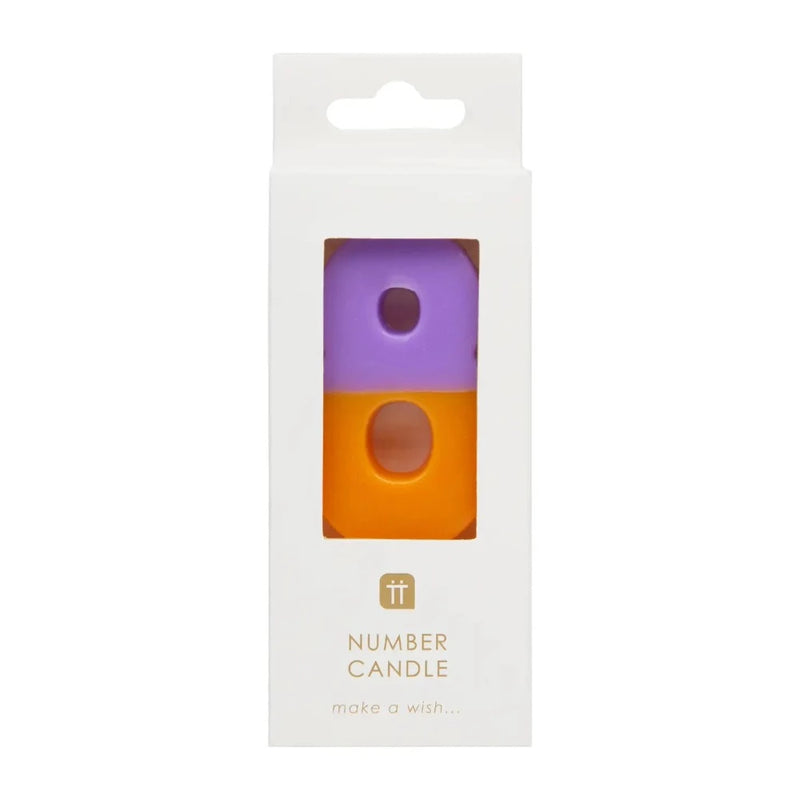 Multicolor Number Candle - Eight | Putti Celebrations Canada 