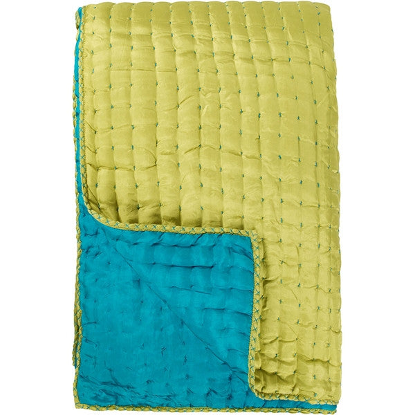  Designers Guild Quilt Chenevard Turquoise & Pistachio, DG-Designers Guild, Putti Fine Furnishings