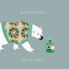 "Just Gin and Bear It" Polar Bear Christmas Greeting Card
