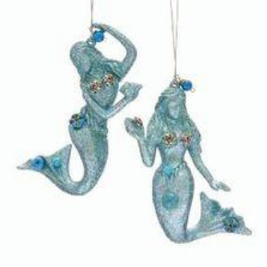 Aqua Island by Elliot Raffit - Mermaid Ornament
