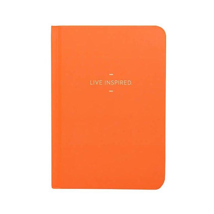 Compendium "Live Inspired" Orange Motto Journal - Putti Fine Furnishings 