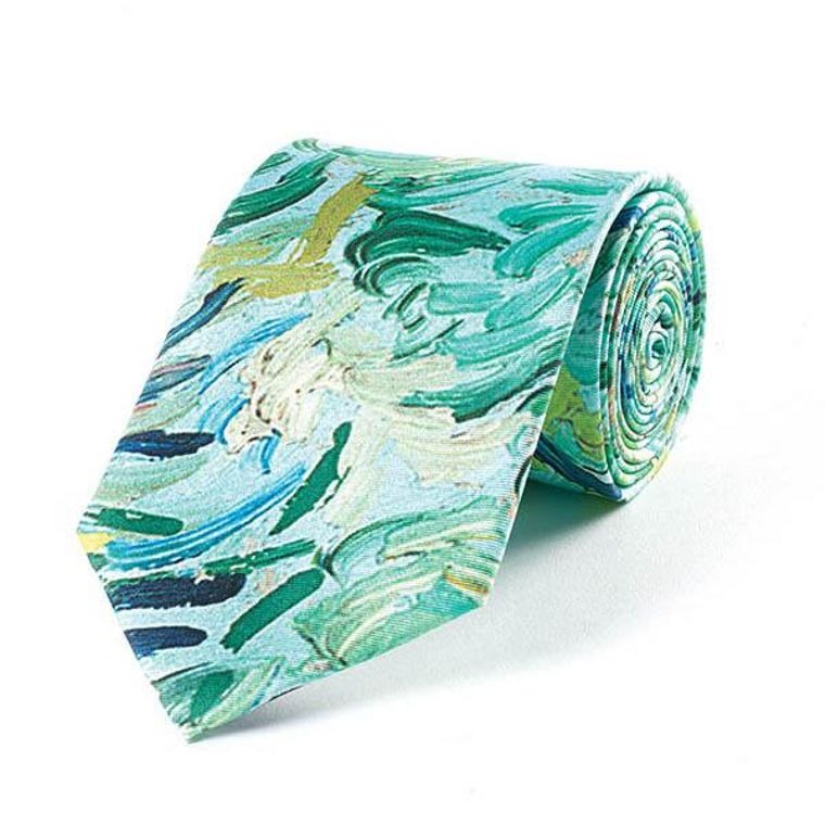 Fox & Chave Van Gogh Wheatfield Silk Tie | Putti Fine Fashions 