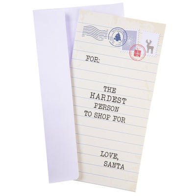 "The Hardest Person to Shop For" Money Wallet Greeting Cards Boxed