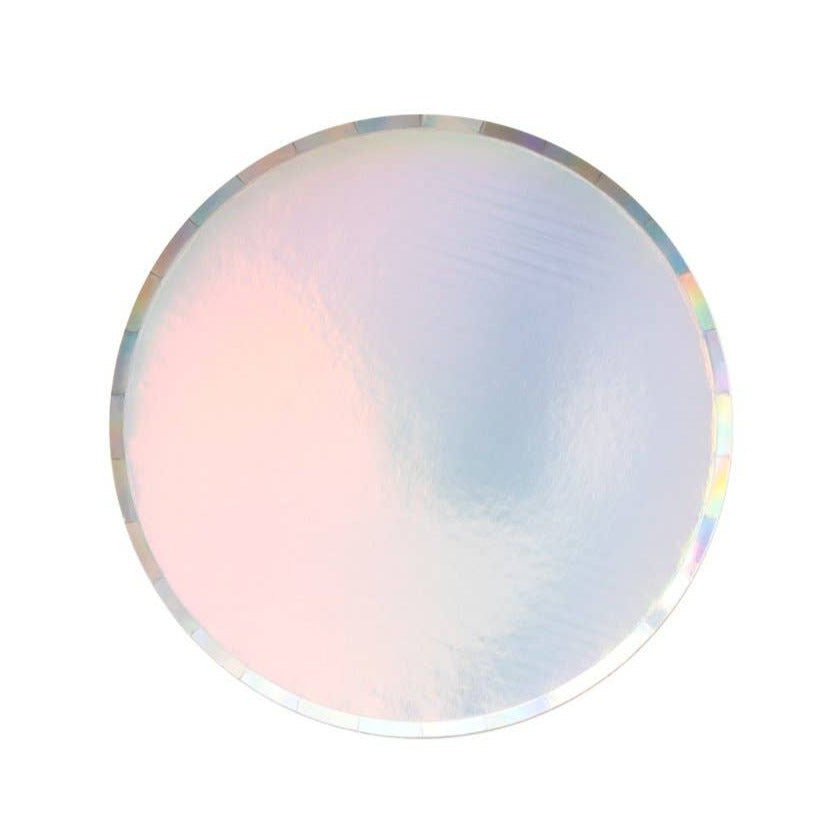Iridescent Low Rim Paper Plates - Small
