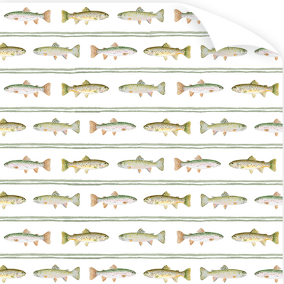 Fly Fishing Trout Wrapping Paper Roll