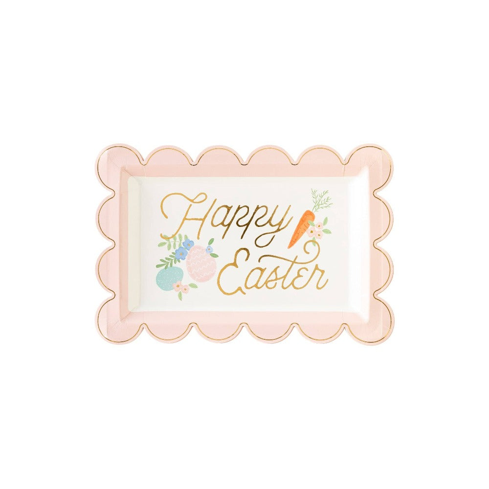 Easter Scalloped Rectangular Paper Plate | Putti Easter Celebrations 