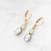 A Pocket of Posies - Tiny Lady Cameo Earrings - pale blue