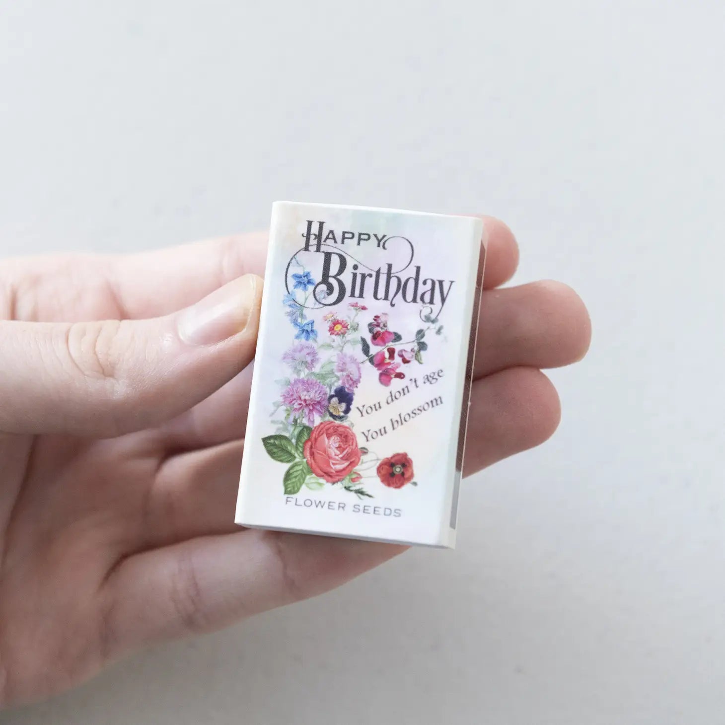 "Happy Birthday" Wildflower Seeds In A Matchbox