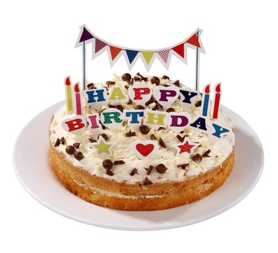 Birthday Bash "Happy Birthday" Cake Topper, TT-Talking Tables, Putti Fine Furnishings