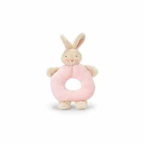 Bunnies by the Bay Pink Bunny Ring Rattle  | Le Petite Putti Canada 