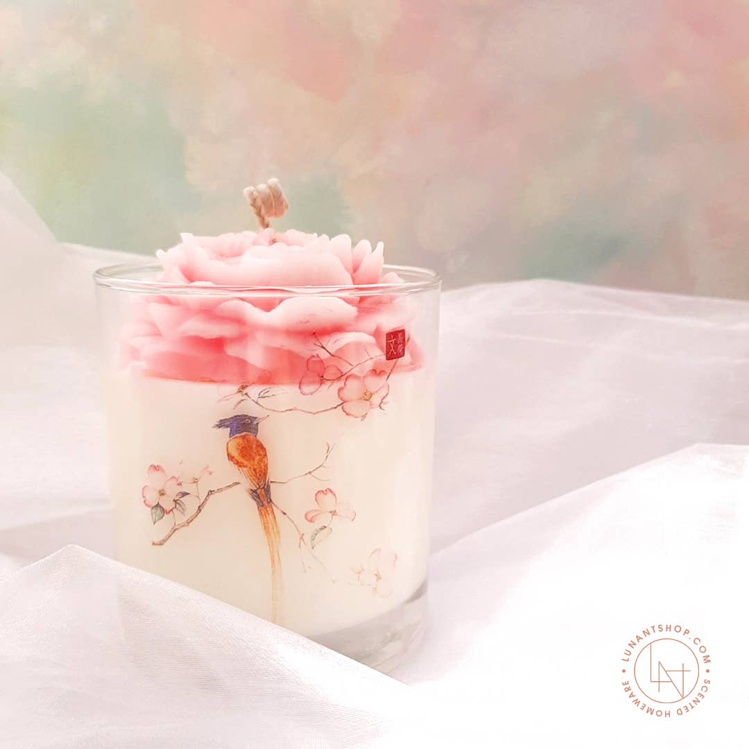 Blue Bird White Peony