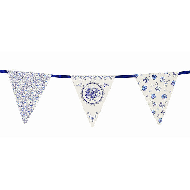 Party Porcelain Blue Bunting -  Party Supplies - Talking Tables - Putti Fine Furnishings Toronto Canada - 1