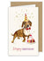 "Happy Birthday" Dog in Party Hat Greeting Card