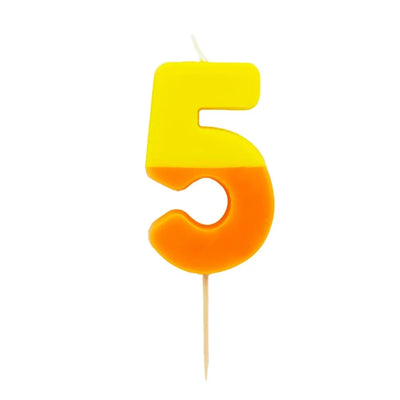Multicolor Number Candle - Five