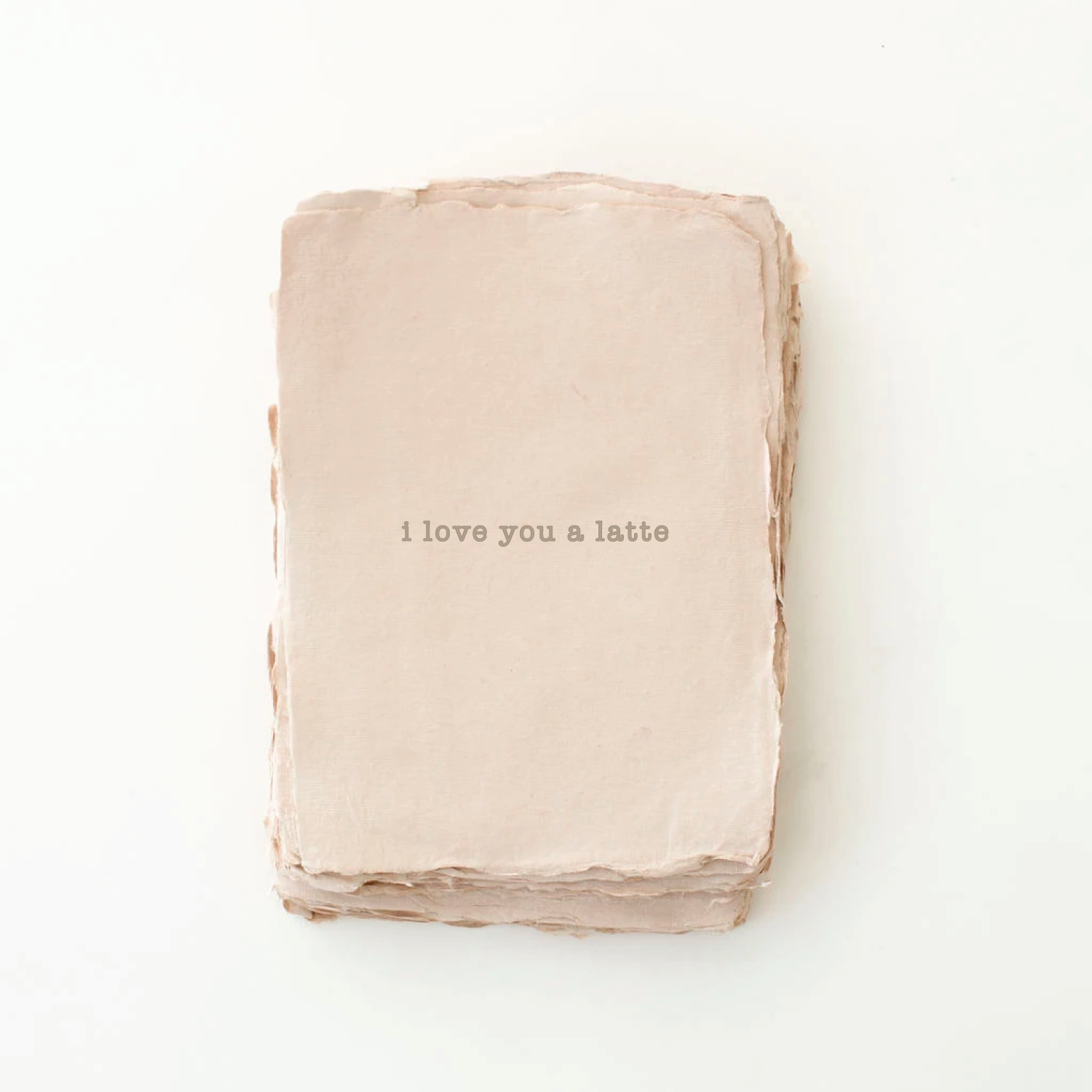 Handmade Paper "Latte Love Coffee" Card