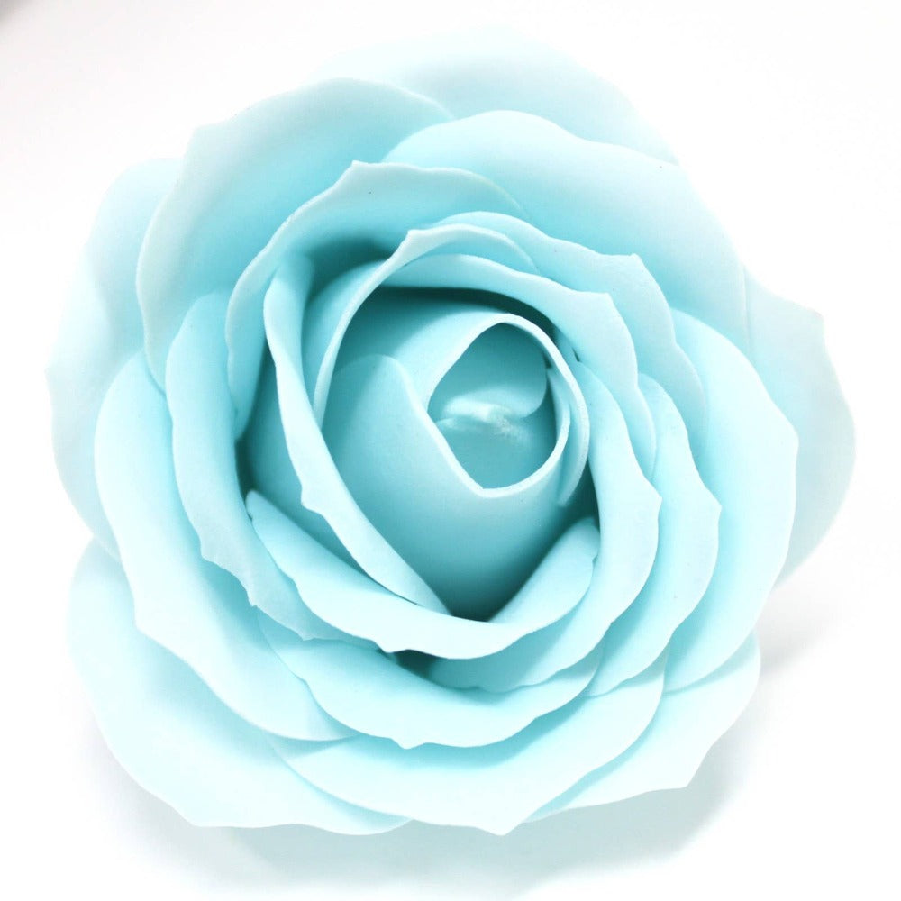 Large Blue Soap Petal Rose | Putti Fine Furnishings 