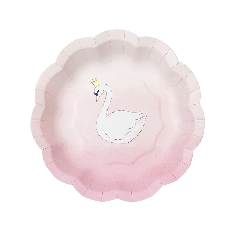  "We Heart Swans" Paper Plates, TT-Talking Tables, Putti Fine Furnishings