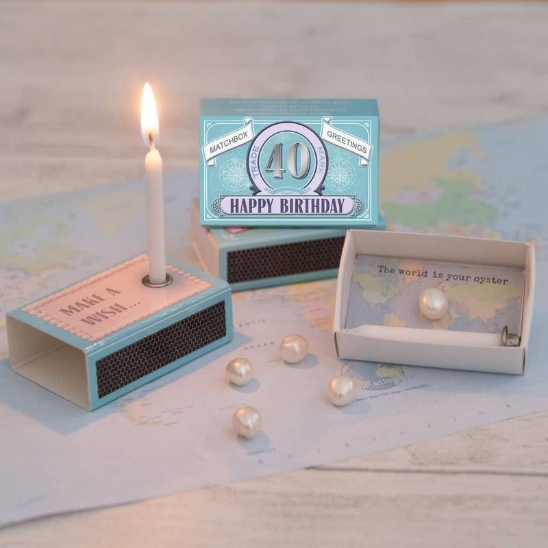 Happy 40th Birthday Pearl In A Matchbox