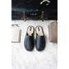 Men's Dark Blue Leather Slippers | Putti Fine Fashions Canada