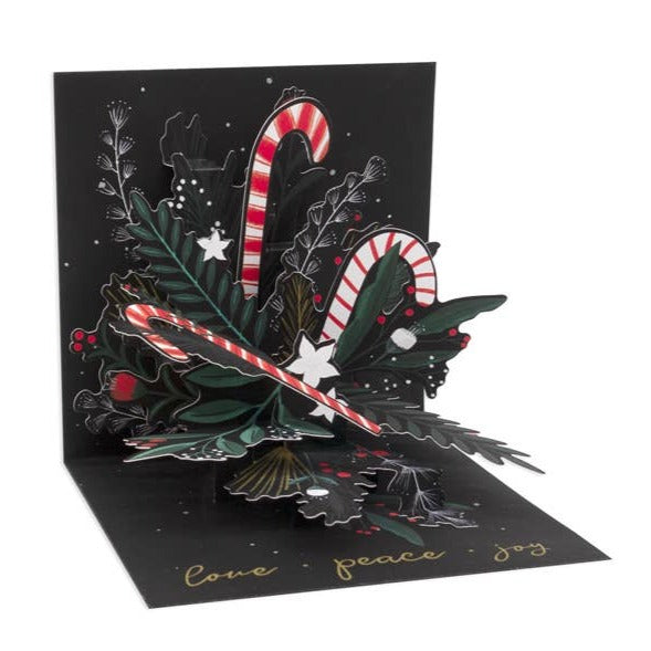 Up with Paper "Candy Cane Bouquet" Pop up Christmas Card