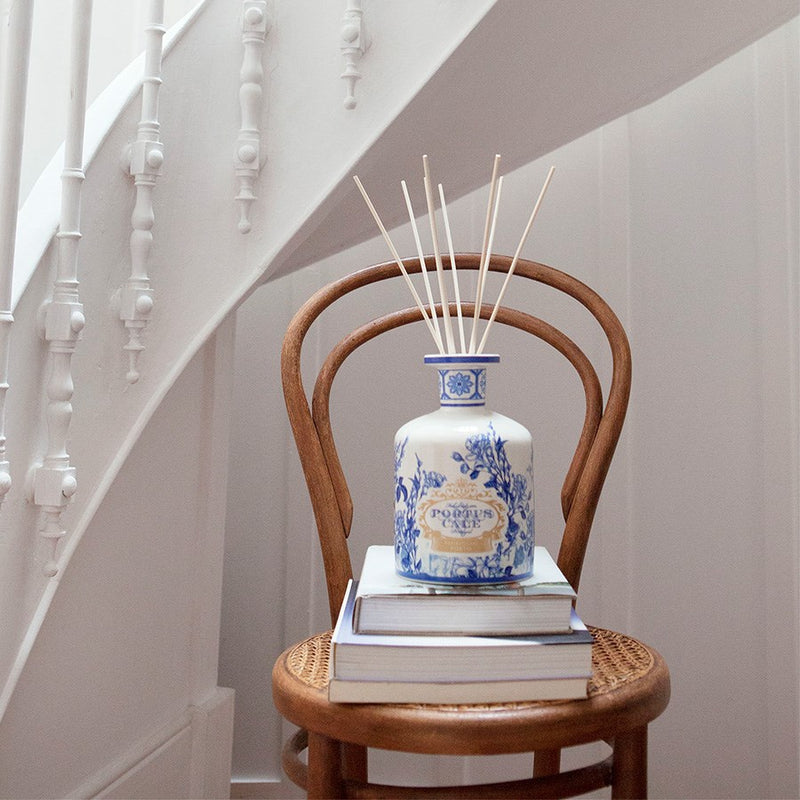 Portus Cale Gold & Blue Porcelain 2L Diffuser -  Bottle Only | Putti Fine Furnishings