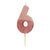Rose Gold Glitter Number Candle - Six