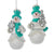 Kurt Adler Silver and Turquoise Snowman Ornament | Putti Christmas Canada 
