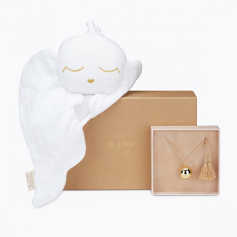 Ilado Mother Baby Bonding Box - Rose Gold and Angel Lovey