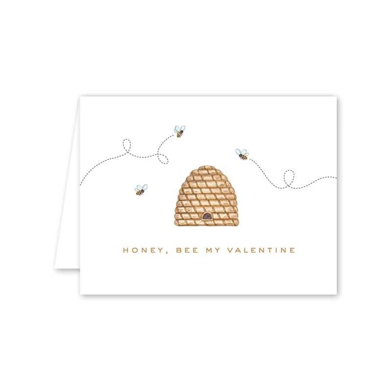Bee Hive "Honey, Bee my Valentine" Greeting Card  | Putti Fine Furnishings 