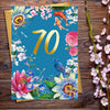 70th Floral Birthday Card