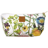 A flower Garden cosmeticbag with bottom 100 % organic cotton