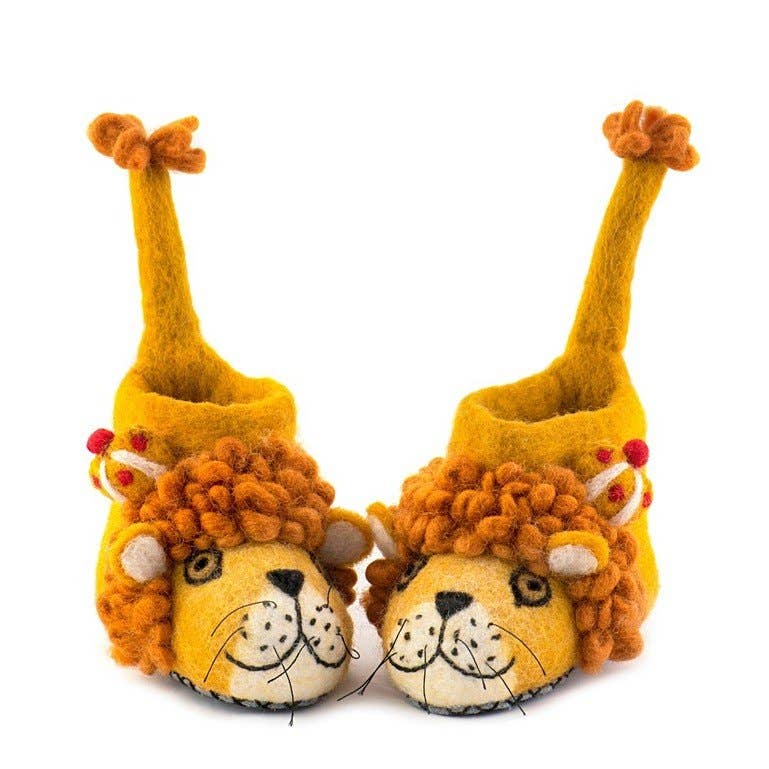 Sew Heart Felt - Leopold the Lion Children's Slippers | Le Petite Putti 