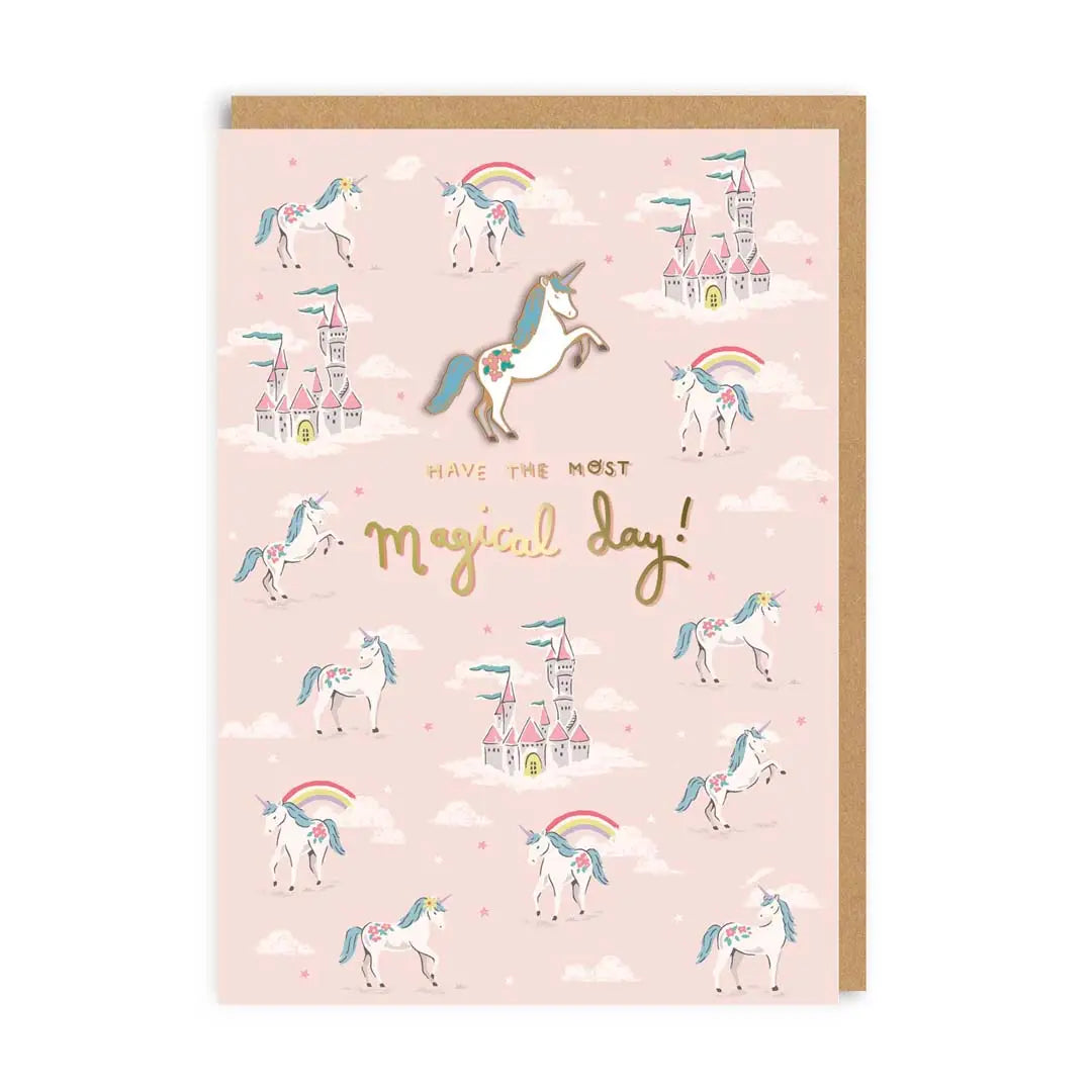Cath Kidson "Have the Most Magical Day" Unicorn Pin Card