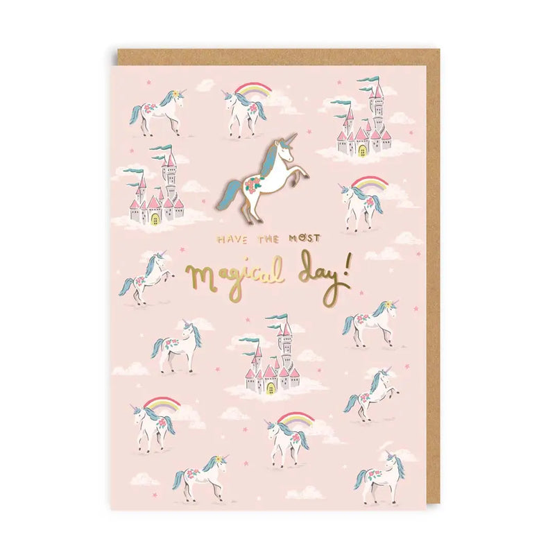 Cath Kidson "Have the Most Magical Day" Unicorn Pin Card