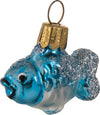 Blue Fish European Glass Ornament