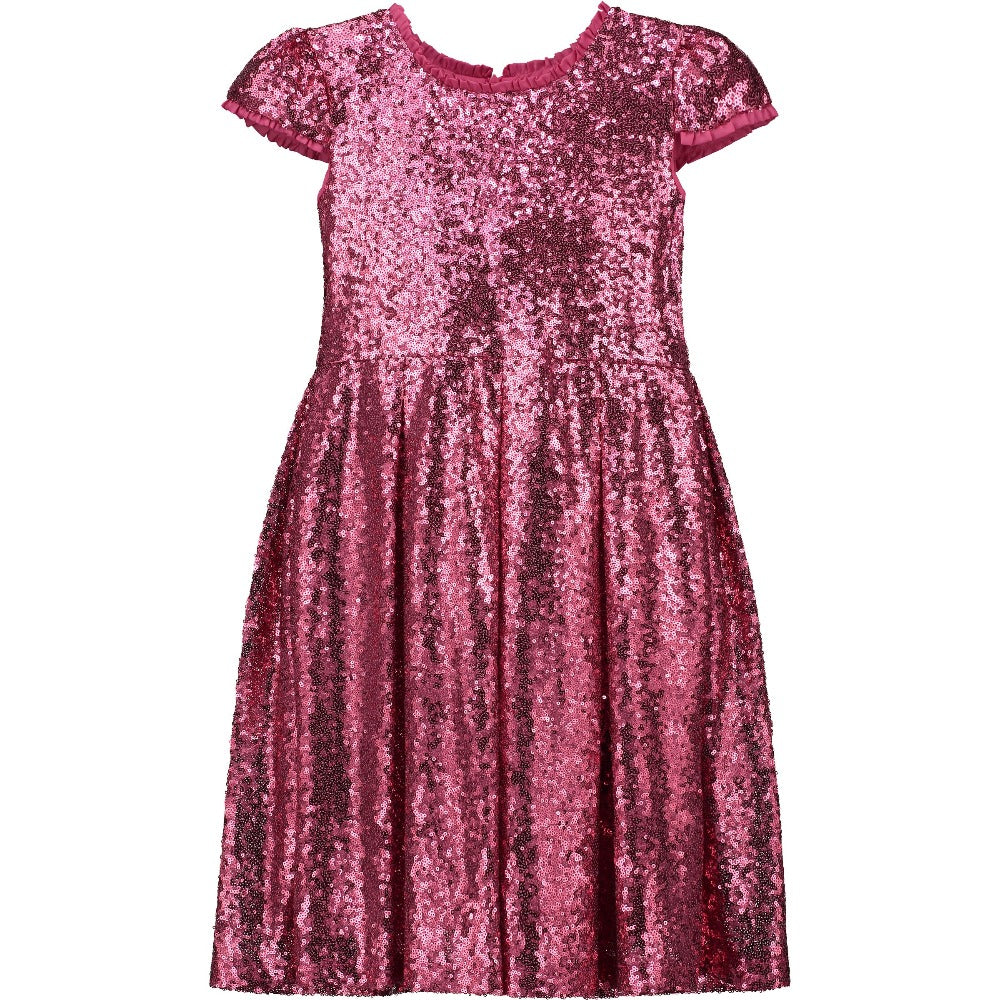 Holly Hastie Dazzel Bright Pink Sequin Girls Party Dress