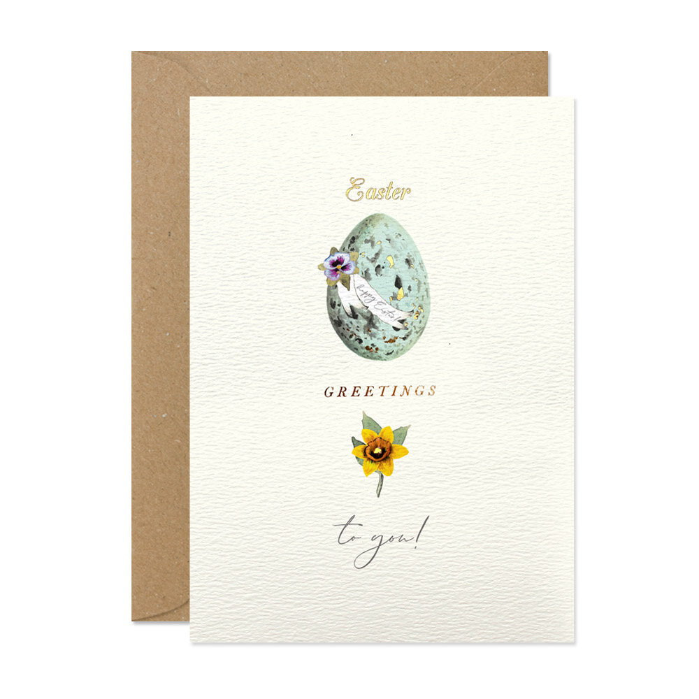 "Easter Greetings to You" Robins Egg Greeting Card