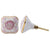 Pink Floral Ceramic Drawer Pull | Putti Fine Furnishings 