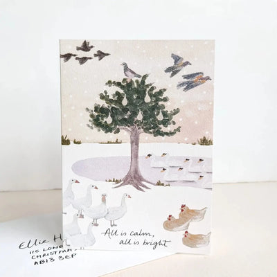 'Christmas Birds' Christmas Card | Putti Fine Furnishings