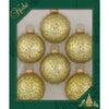 Gold Spangle Glass Ball Ornaments - Set of 6 | Putti Christmas Canada