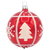 Shiny Red Swiss Glass Ball Christmas Ornament