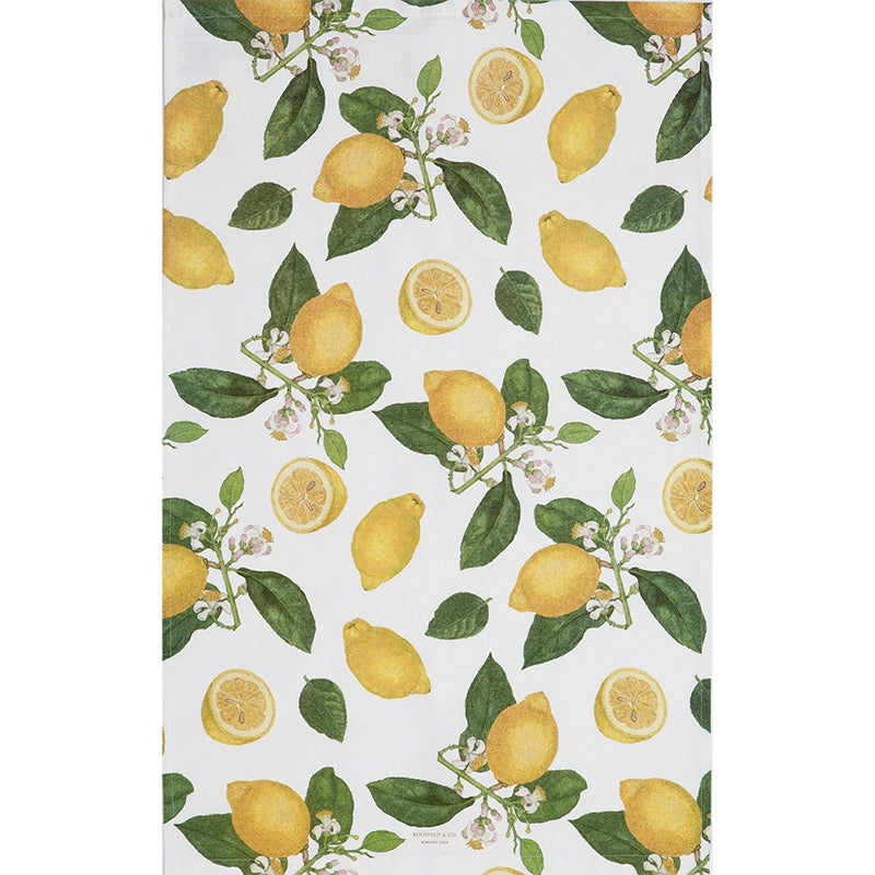 Lemons Organic Tea Towel | Putti Fine Furnishings Canada 