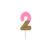 "We Heart Birthdays" Pink Glitter Number Candle - Two, TT-Talking Tables, Putti Fine Furnishings